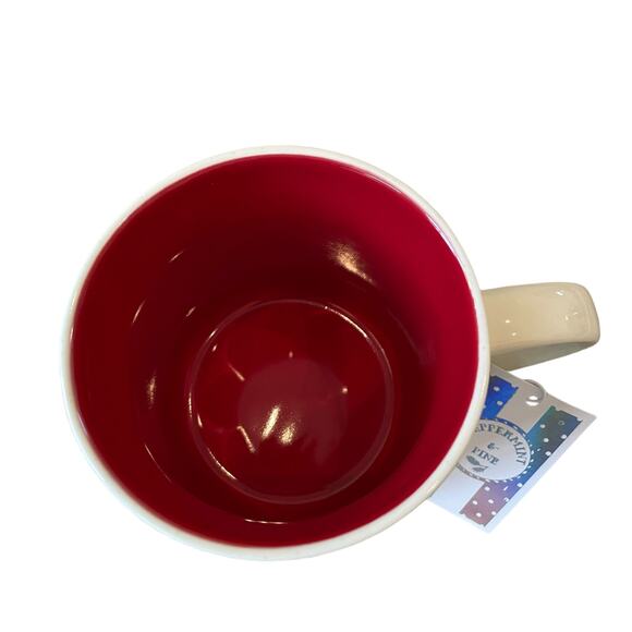 Peppermint & Pine Christmas Red Cardinal Coffee Mug Winter Tea Cup Set of 2 NEW - Picture 4 of 15